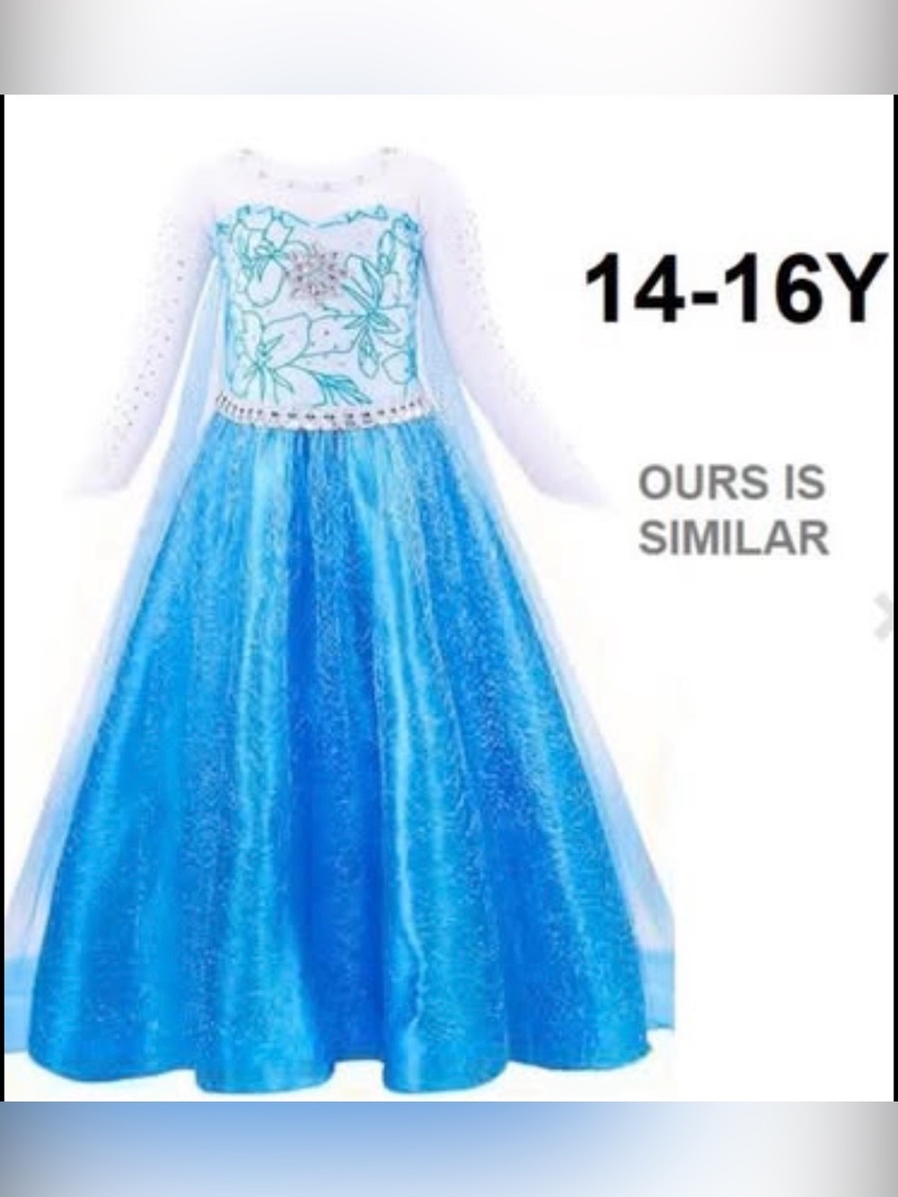 GIRLS PRINCESSES ELSA PUFFY DRESS